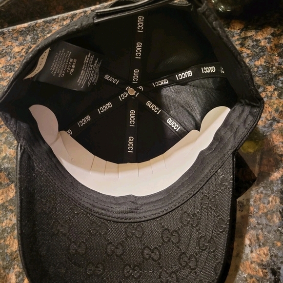 Gucci Black Monogram Baseball Cap - Picture 6 of 11